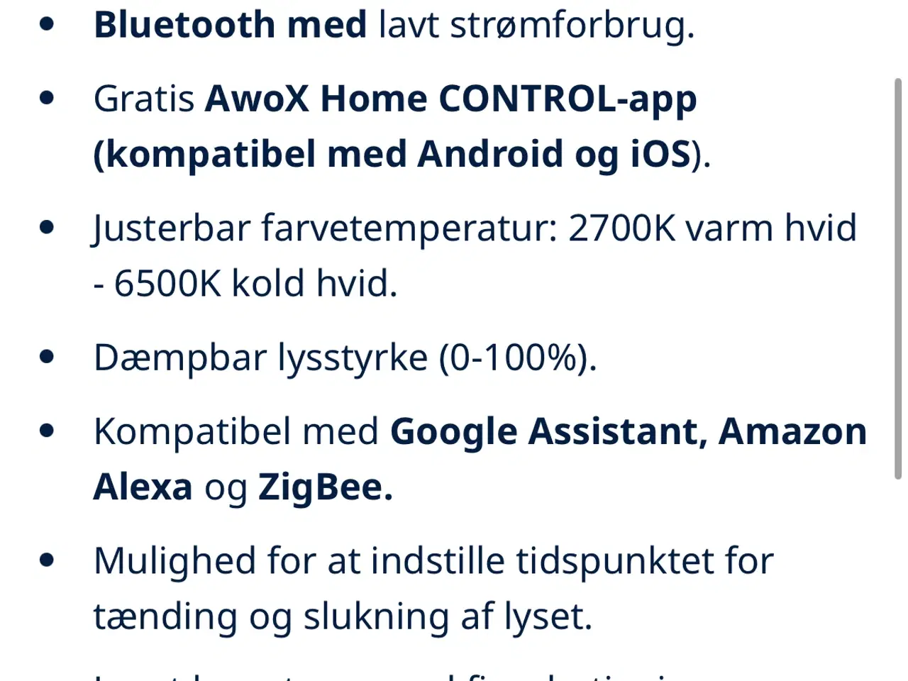Billede 1 - Led loftslampe justerbar via app.