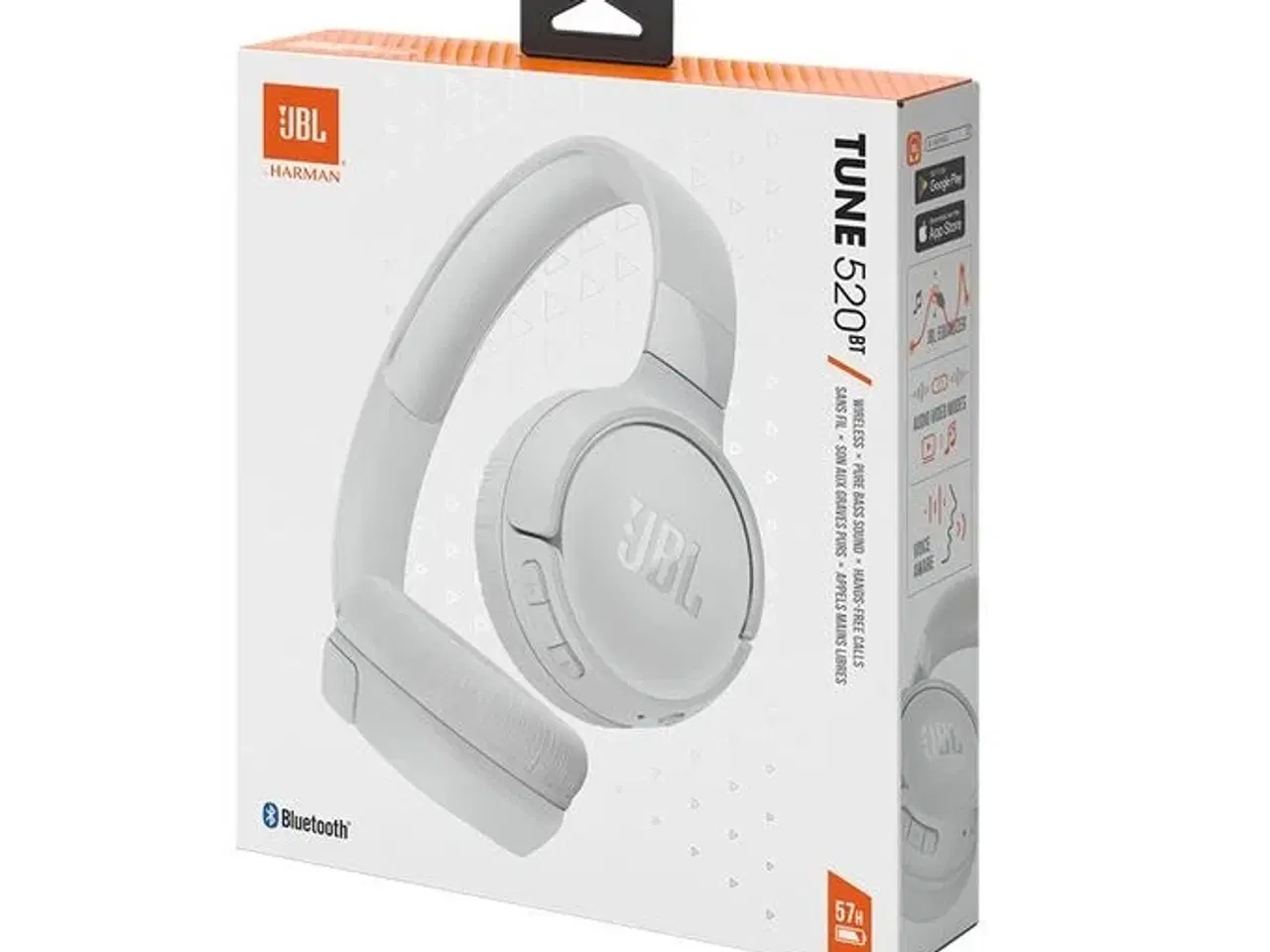 Billede 3 - Trådløse hovedtelefoner JBL Tune 520BT – on-ear – hvid