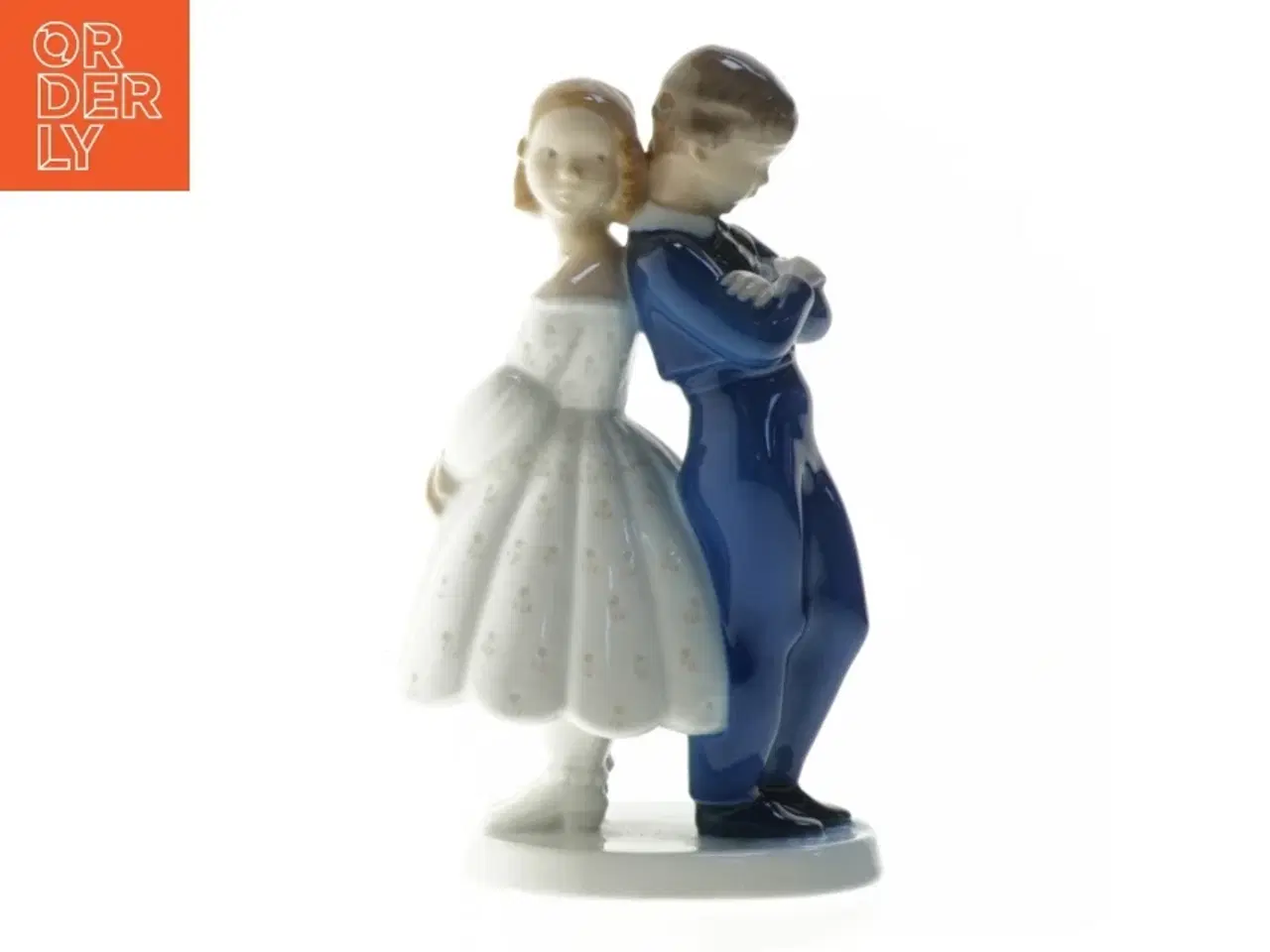 Billede 1 - Porcelænsfigur af dreng og pige fra B&G (str. 20 cm)