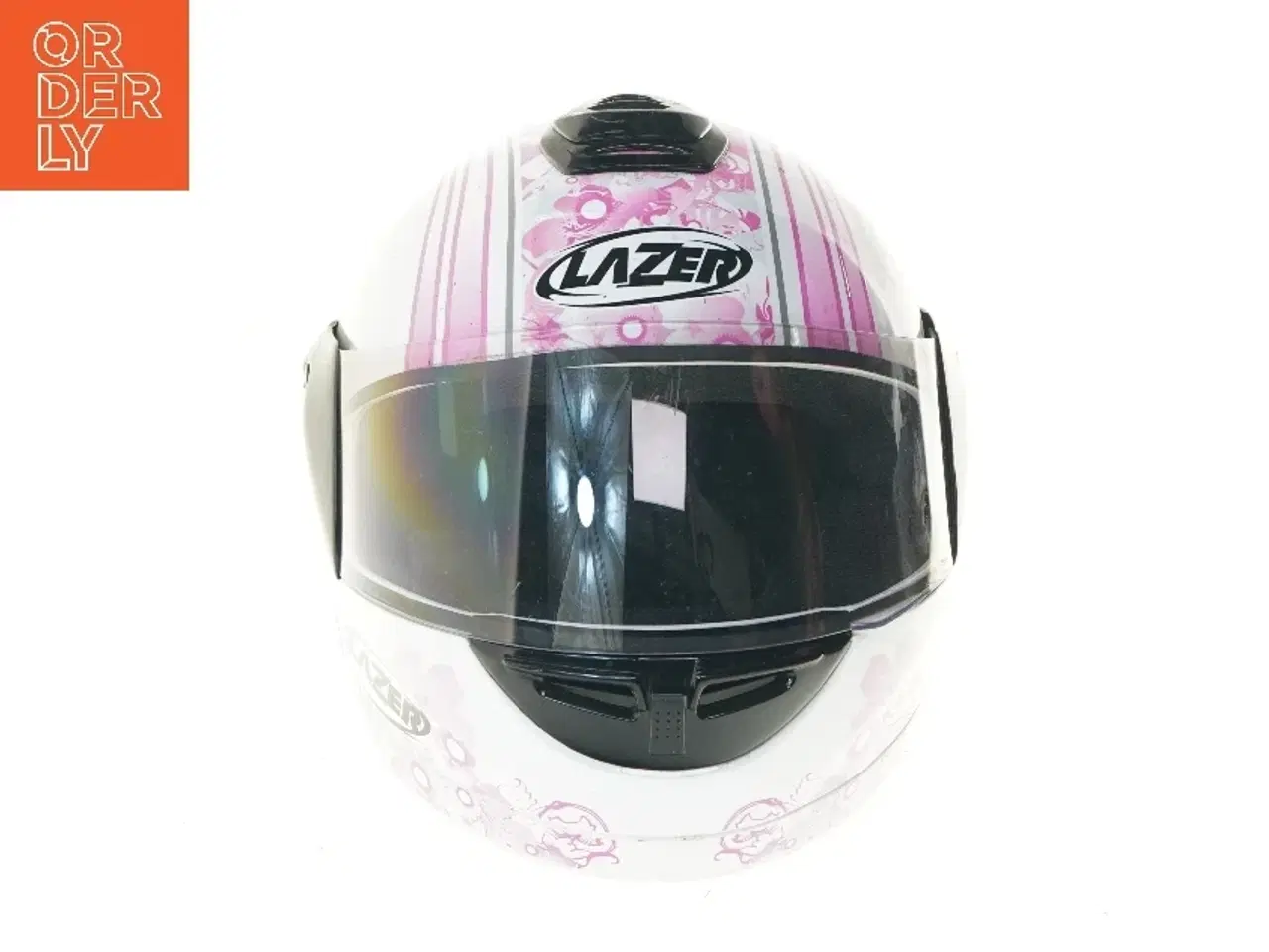 Billede 3 - Lyserød motorcykelhjelm fra Lazer (str. 27,5 cm)