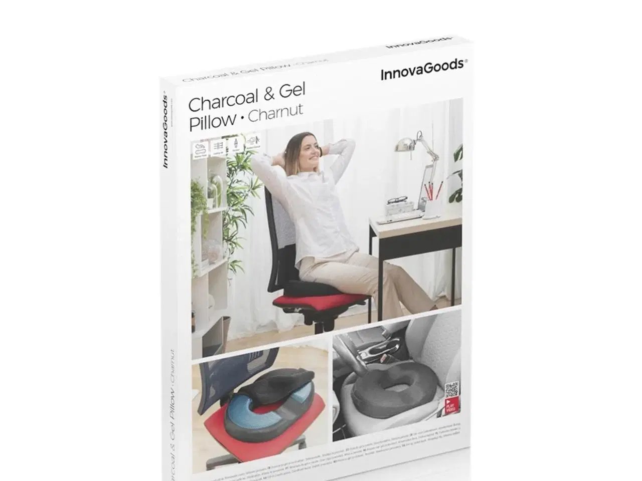 Billede 2 - Charnut sædepude med bambus-kul & kølegel - aftageligt betræk