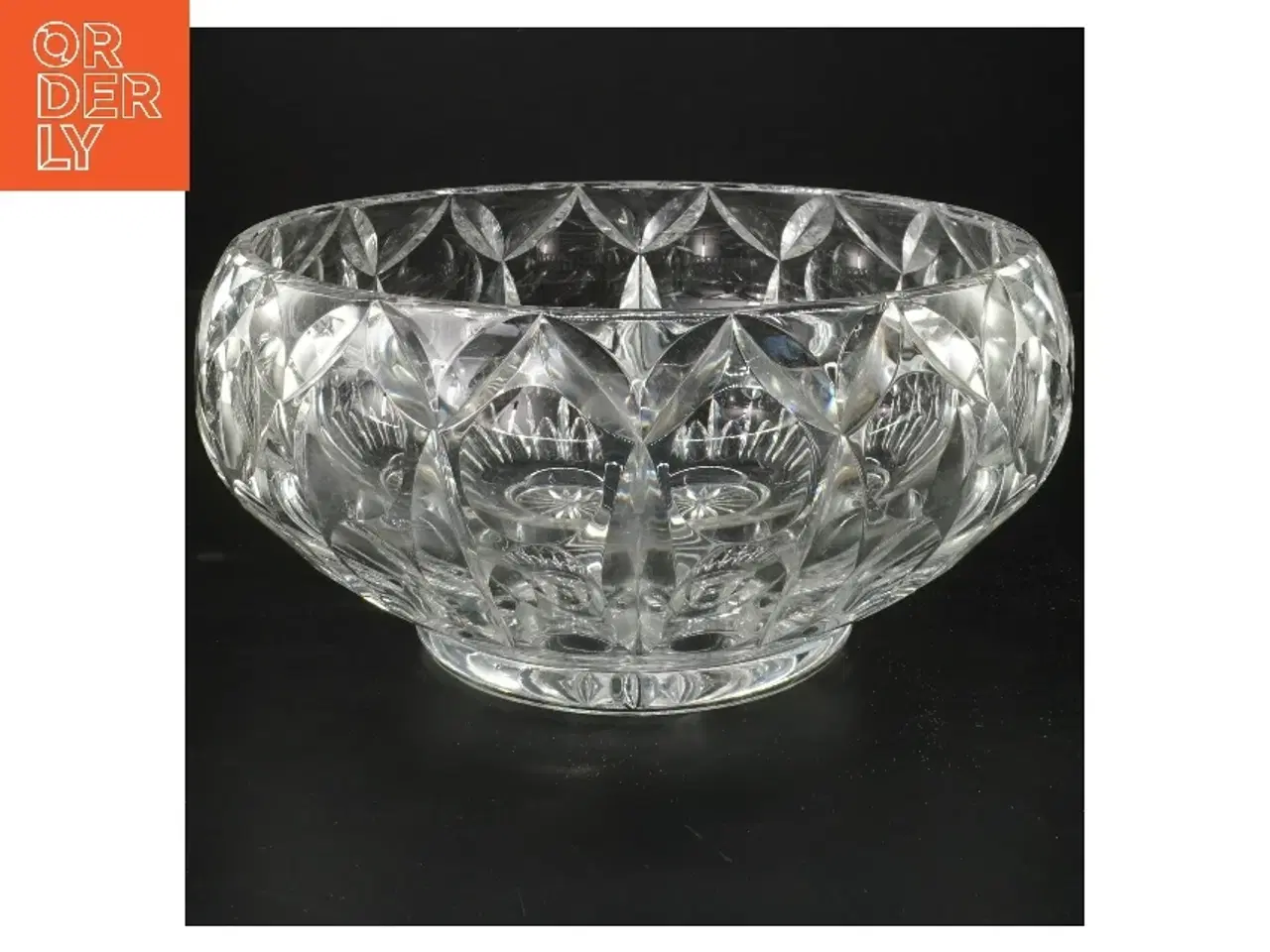 Billede 1 - Glas skål med mønster (str. Ø 21 cm)