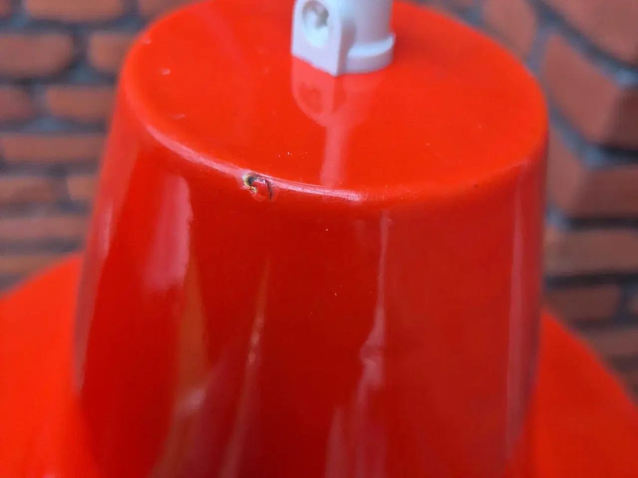 Billede 14 - Smukke værkstedspendler i rødorange emalje