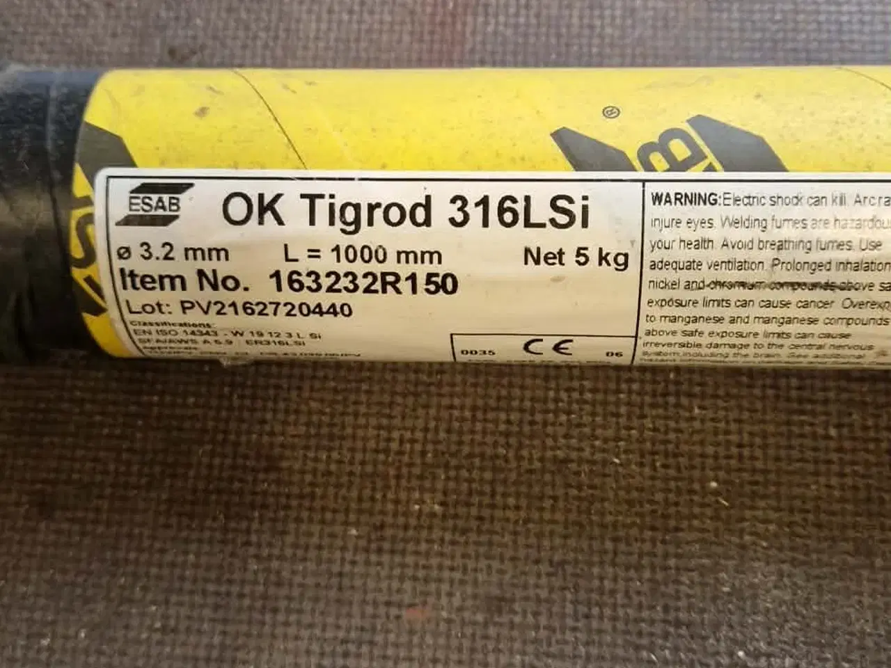 Billede 2 - tig tråd 316lsi, 3,2x1000, rustfri/syrefast, 5 kg 