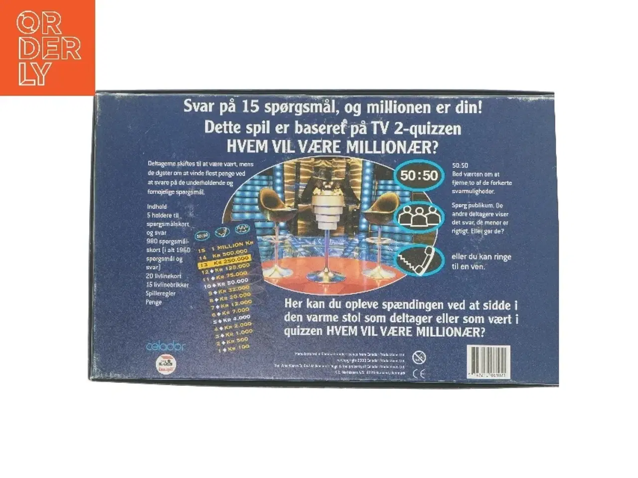 Billede 2 - Hvem vil være millionær brætspil fra Celador (str. 43x26 cm)