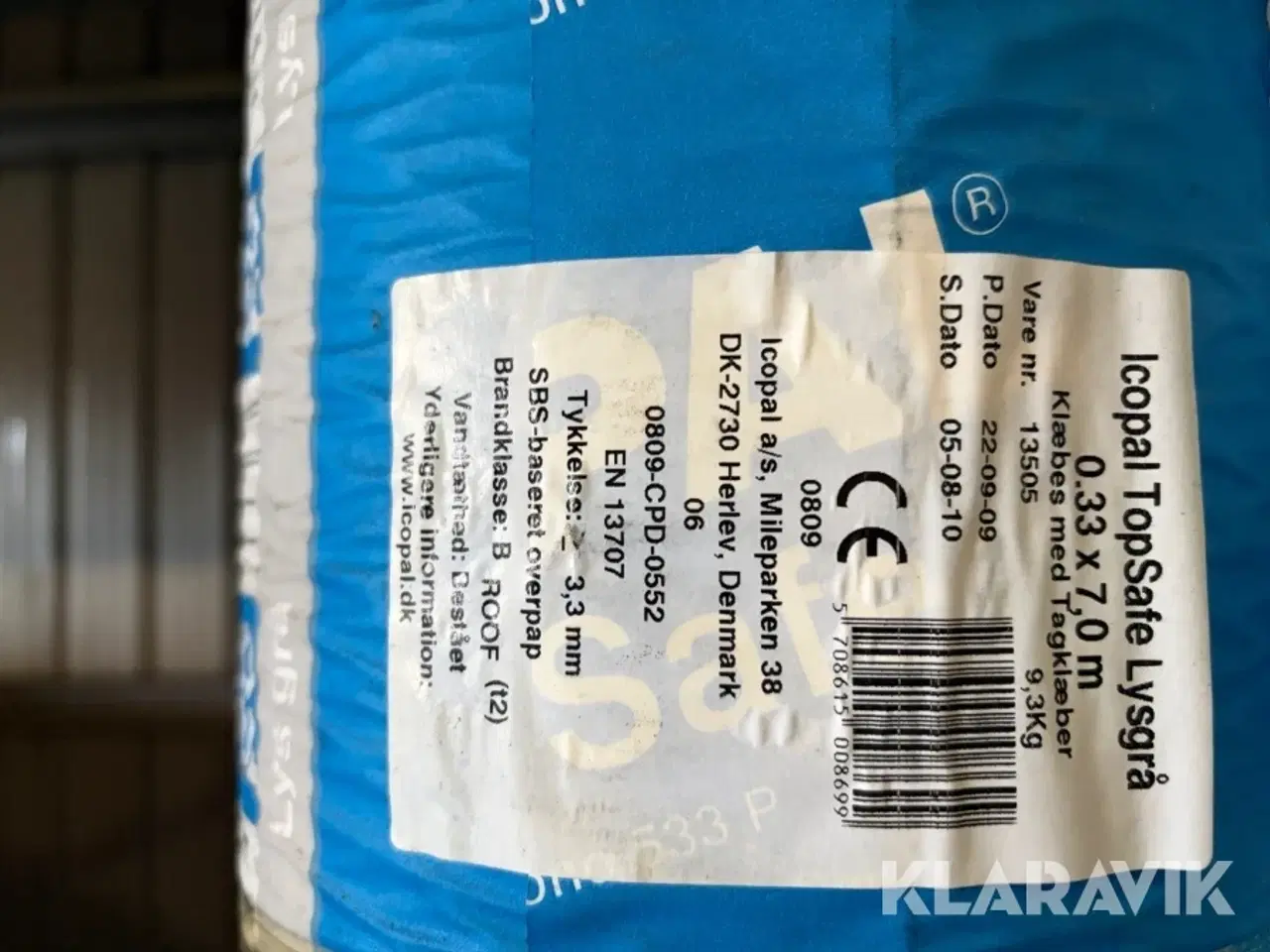 Billede 4 - Icopal Topsafe – Lys grå tagpap-37 ruller