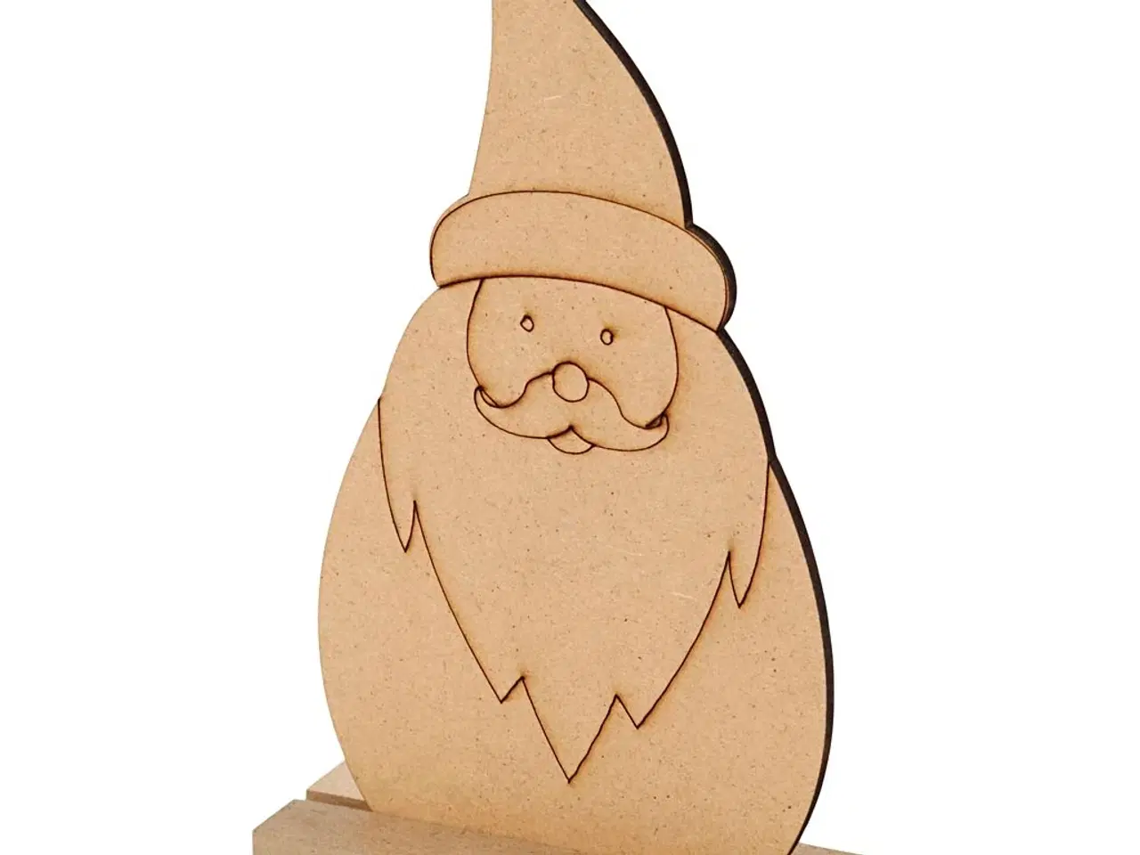 Billede 1 - Fritstående julemand figur i MDF - 15 cm høj