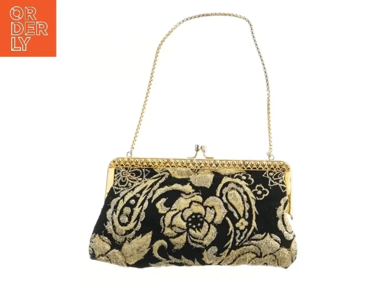 Billede 2 - Vintage fra 60erne Clutch med guldmønster (str. 18x10 cm)