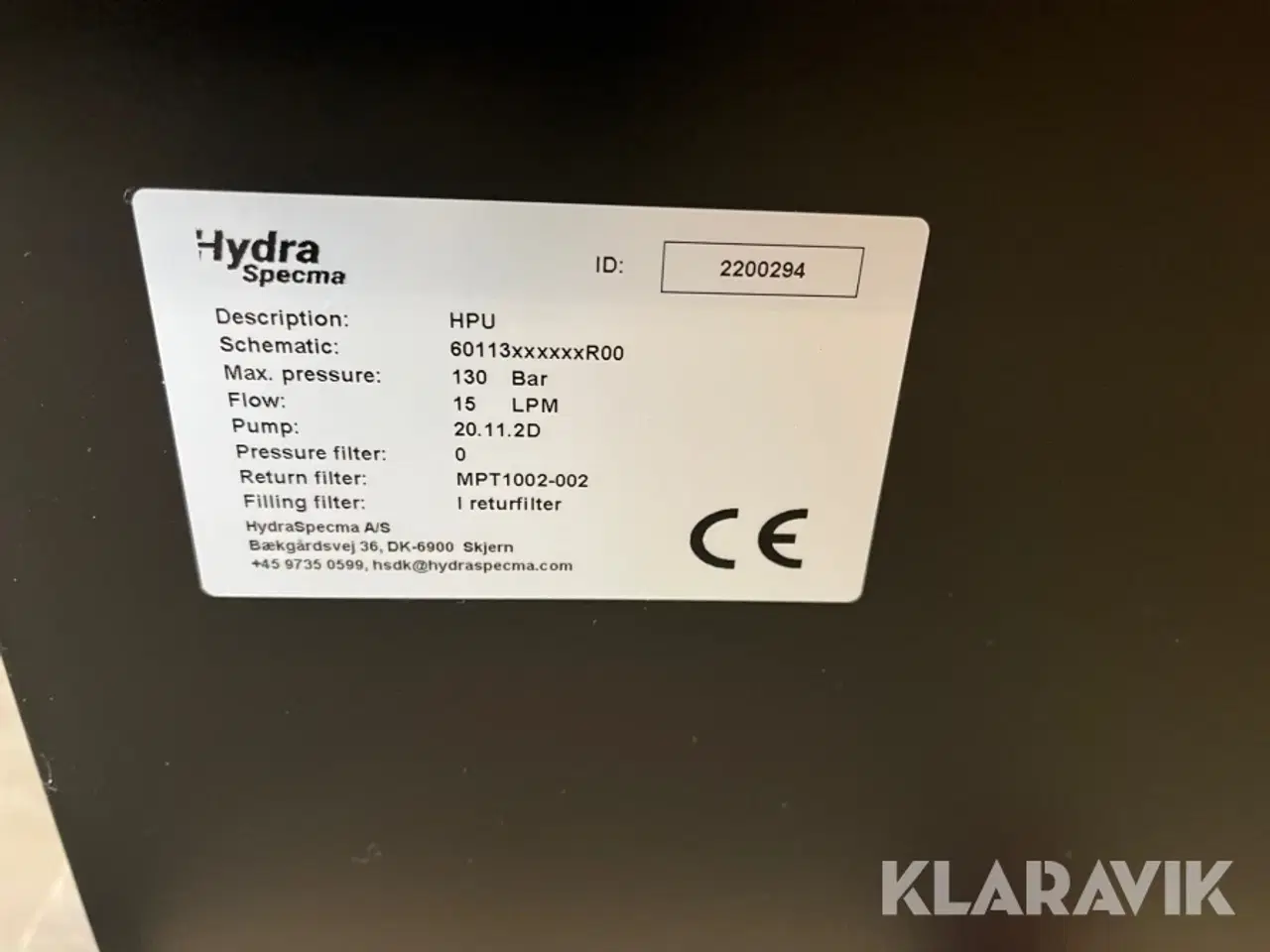 Billede 5 - Hydraulikstation Hydra specma