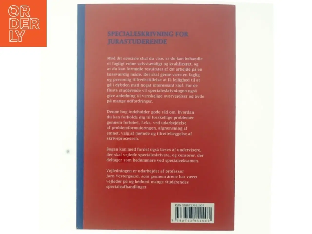 Billede 3 - Vejledning for specialestuderende på de juridiske kandidatuddannelser af Jørn Vestergaard (Bog)