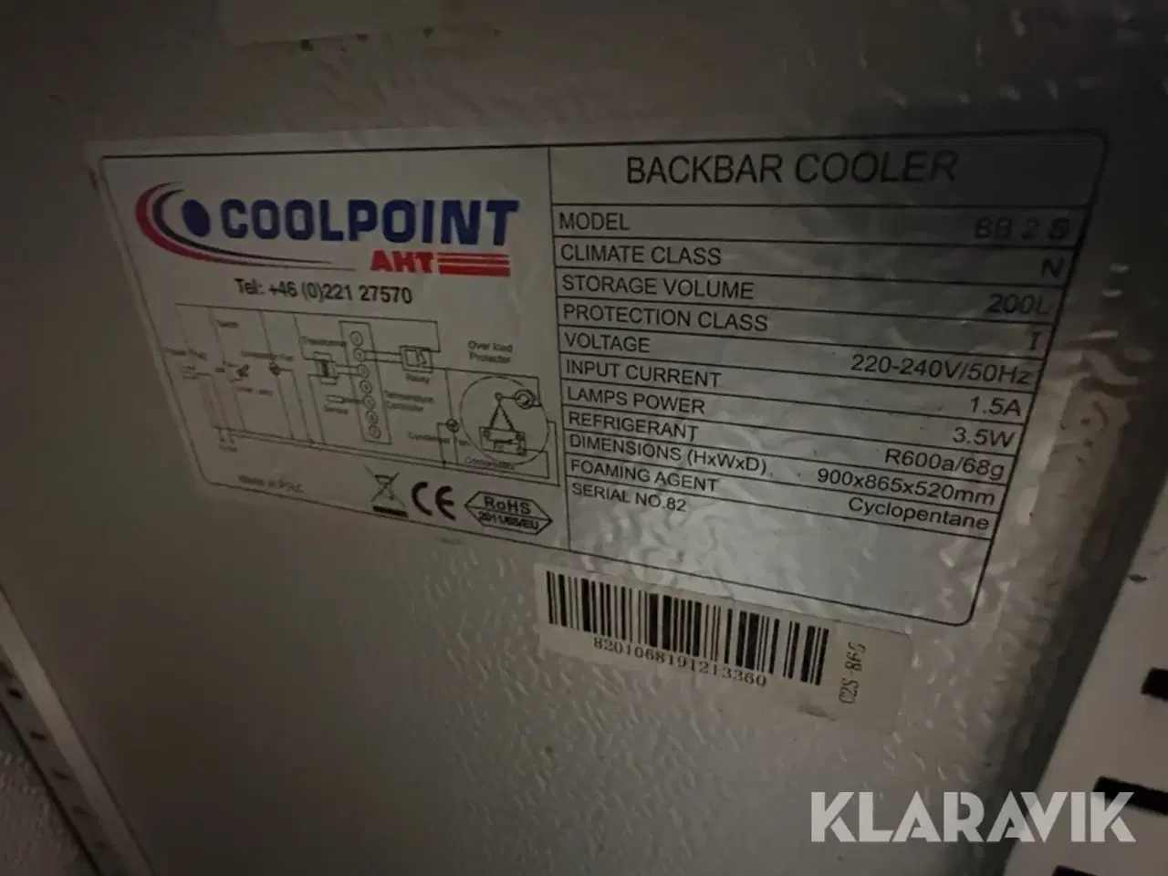 Billede 8 - Displaykøleskab med skydelåger Coolpoint BB2S