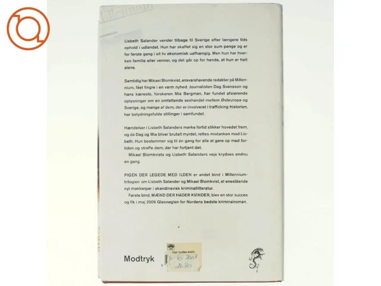 Billede 3 - Pigen der legede med ilden af Stieg Larsson