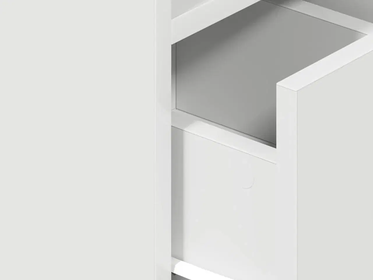 Billede 8 - Sengebord med skuffe 25x31x66 cm hvid