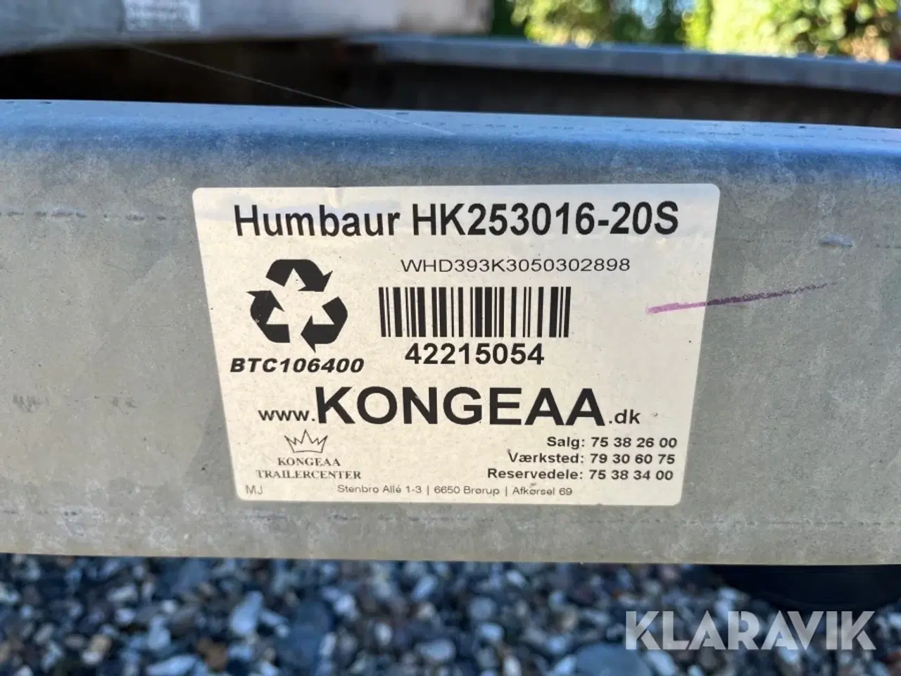 Billede 7 - Trailer Humbaur HK 25 cargomodel isoleret