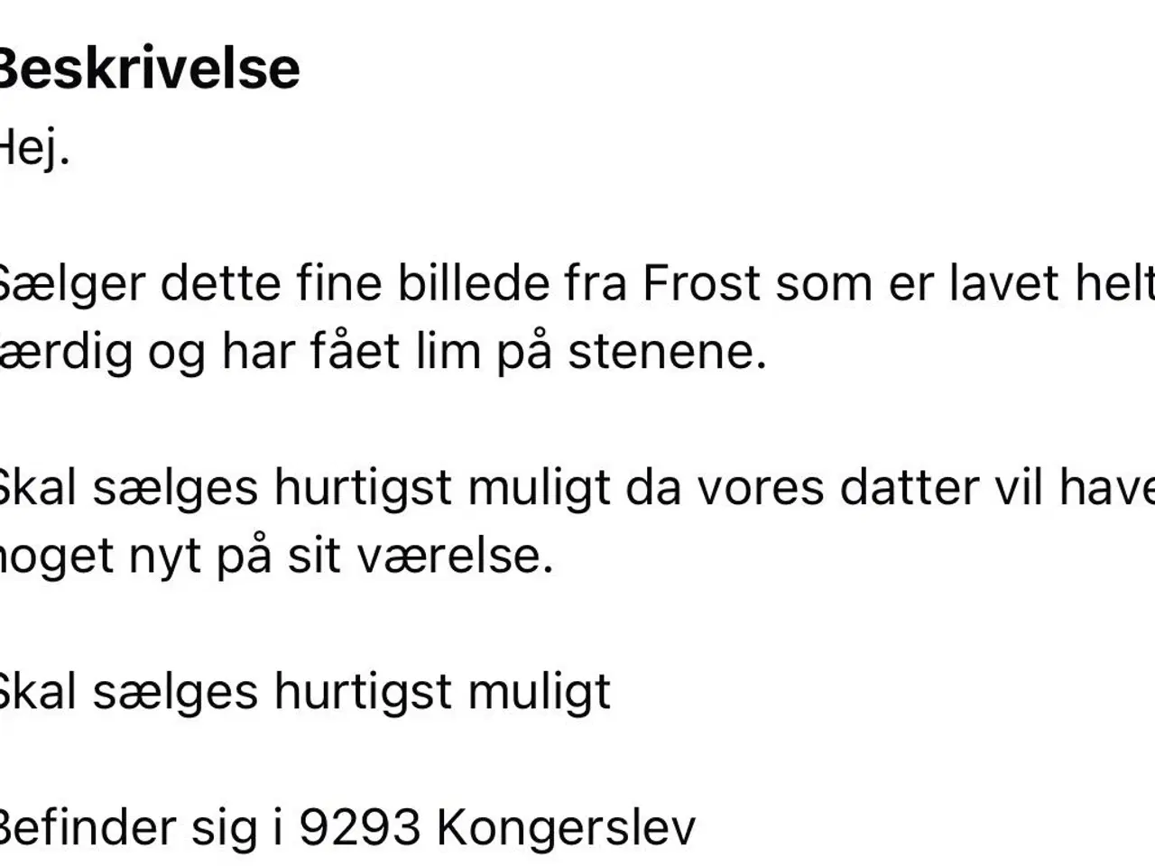 Billede 2 - Anna og Elsa diamant painting billed sælges