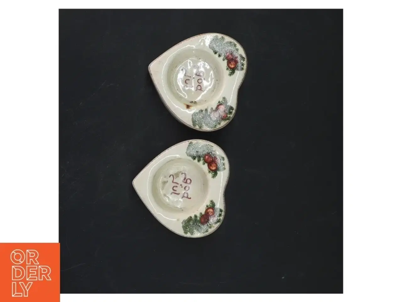 Billede 2 - Julelysestager i hjerteform (str. 8x8 cm)