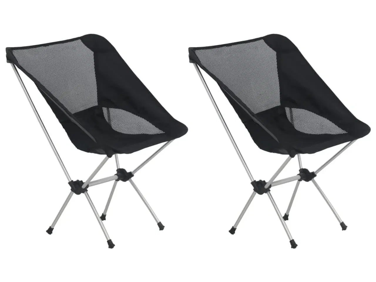 Billede 1 - Foldbare campingstole 2 stk. m. bæretaske 54x50x65 cm aluminium