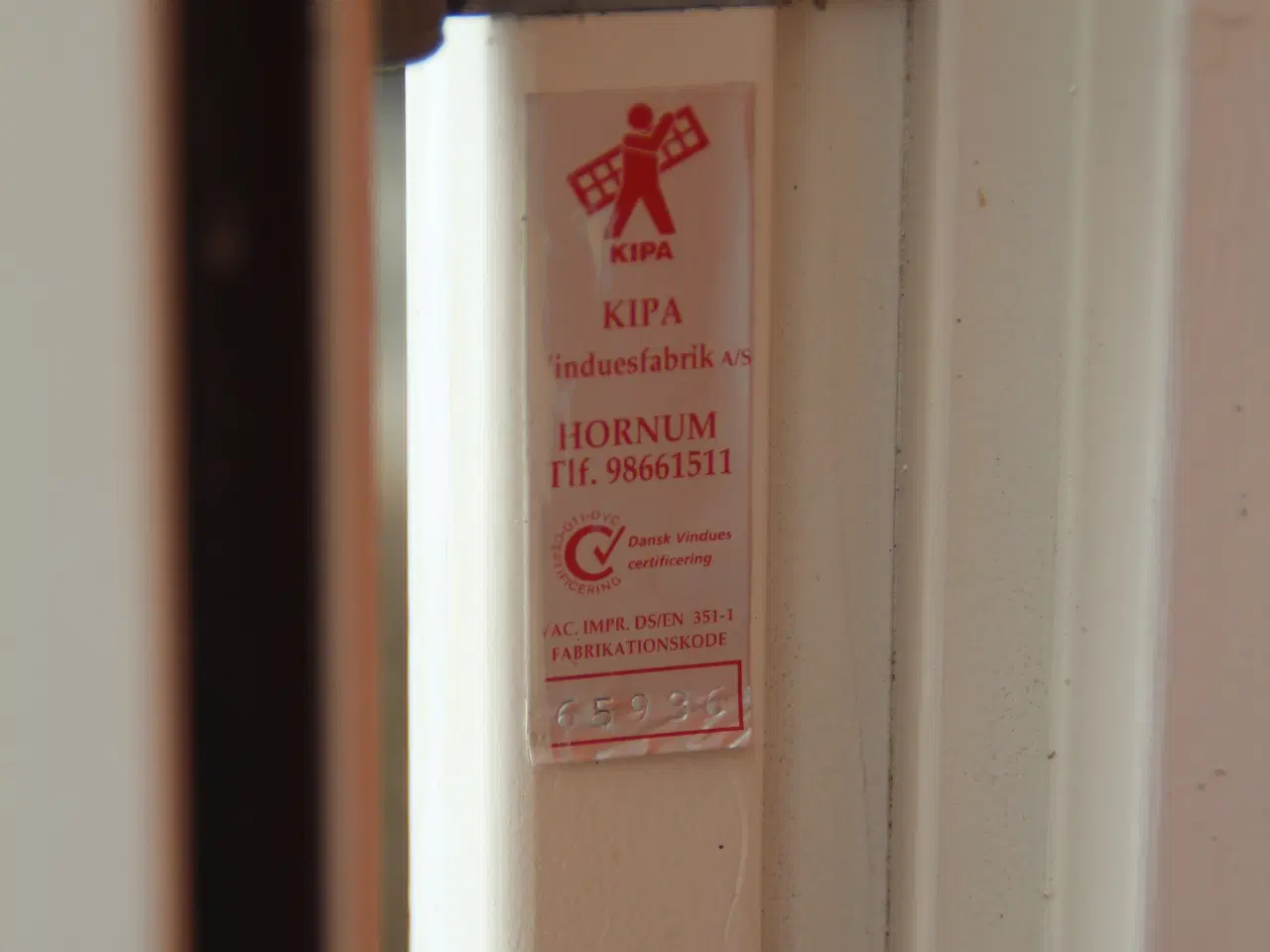 Billede 6 - Hvidt kvalitets termovindue 60x110 med karm.