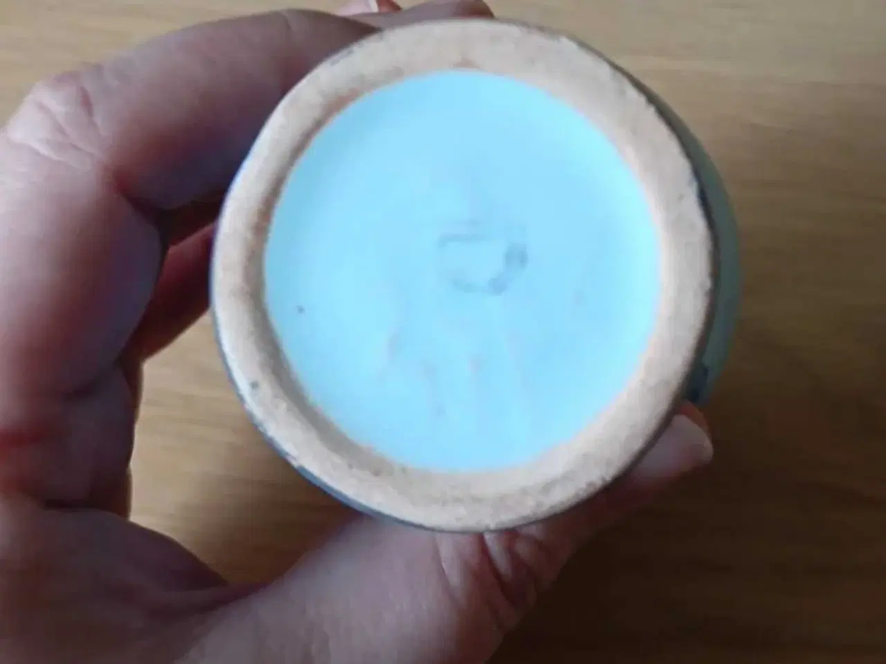 Billede 4 - Lysestage/pottedame i blå