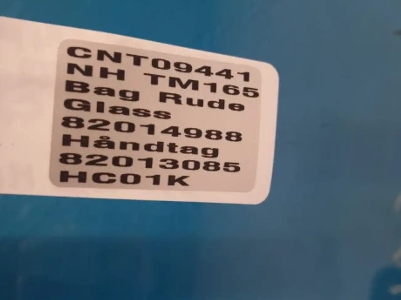 Billede 11 - New Holland TM 165 Bag Rude Glass 82014988