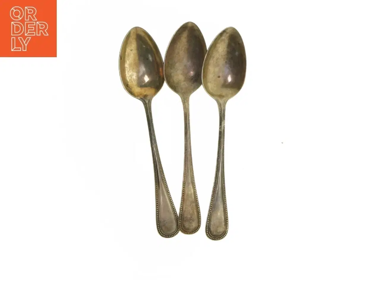 Billede 1 - Tre antikke sølvskeer (str. 22 cm)