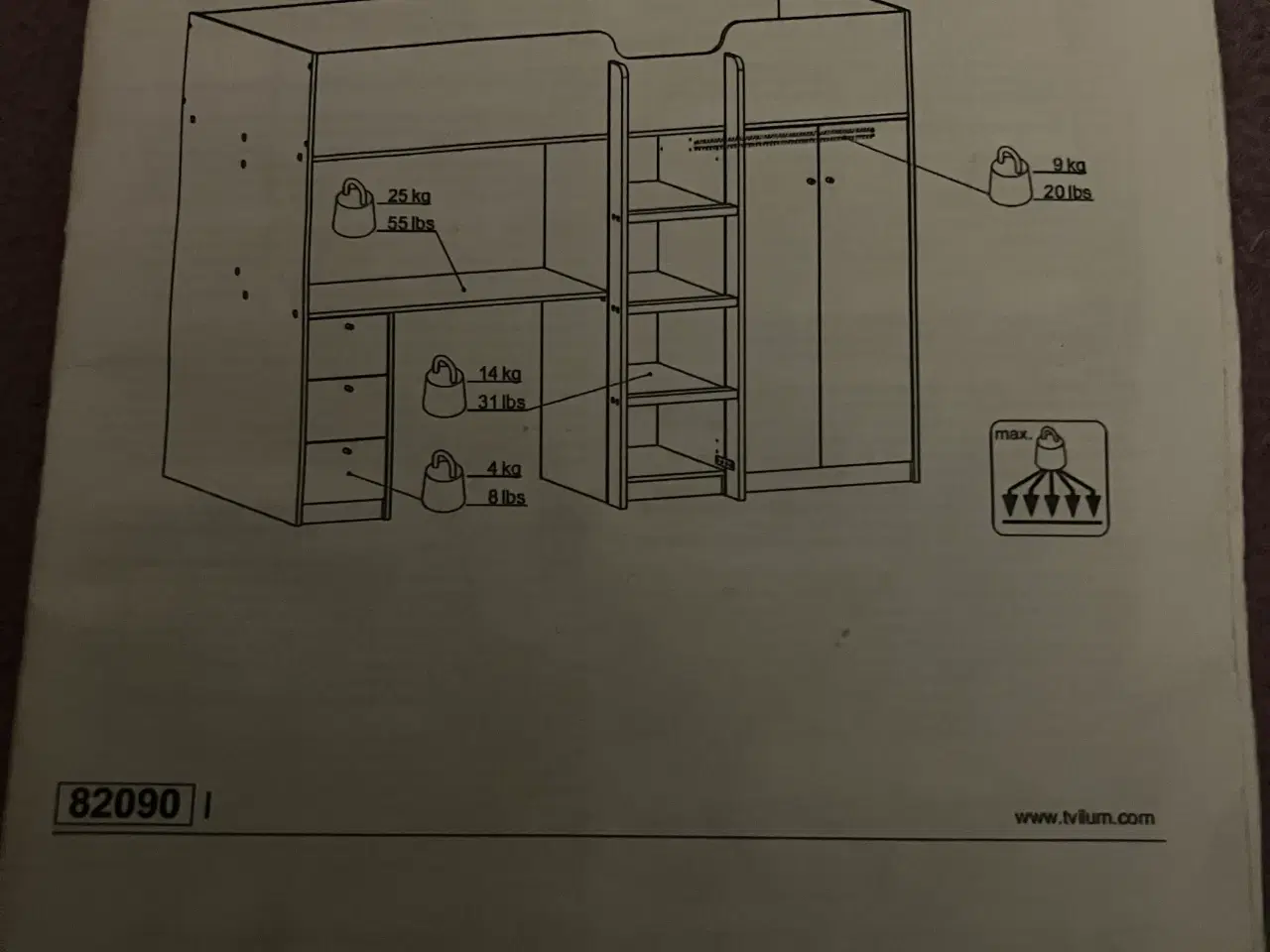 Billede 3 - Højseng, pige/dreng, teenagerseng 