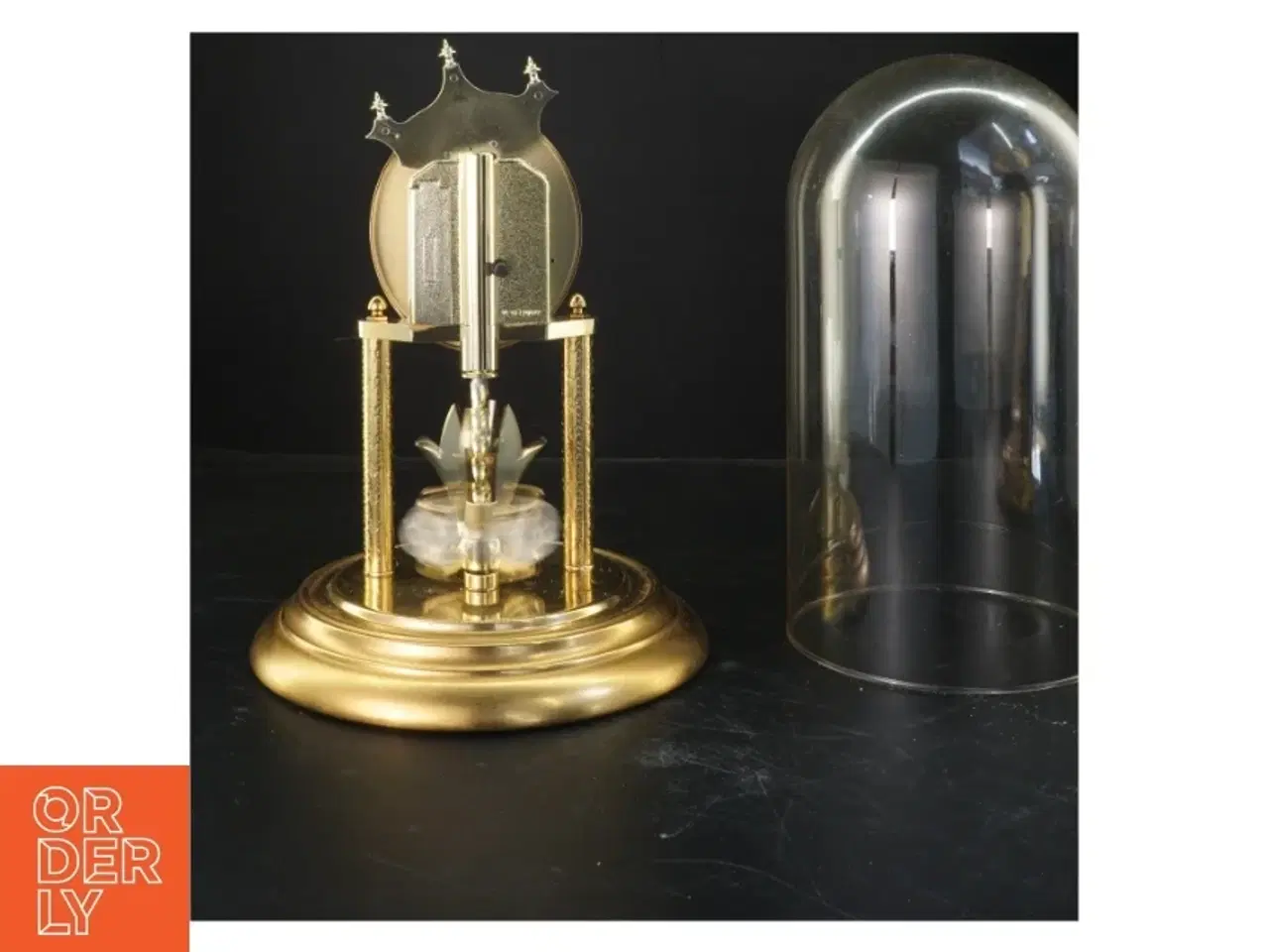 Billede 2 - Glasurk Clock under Dome (str. 30 cm)