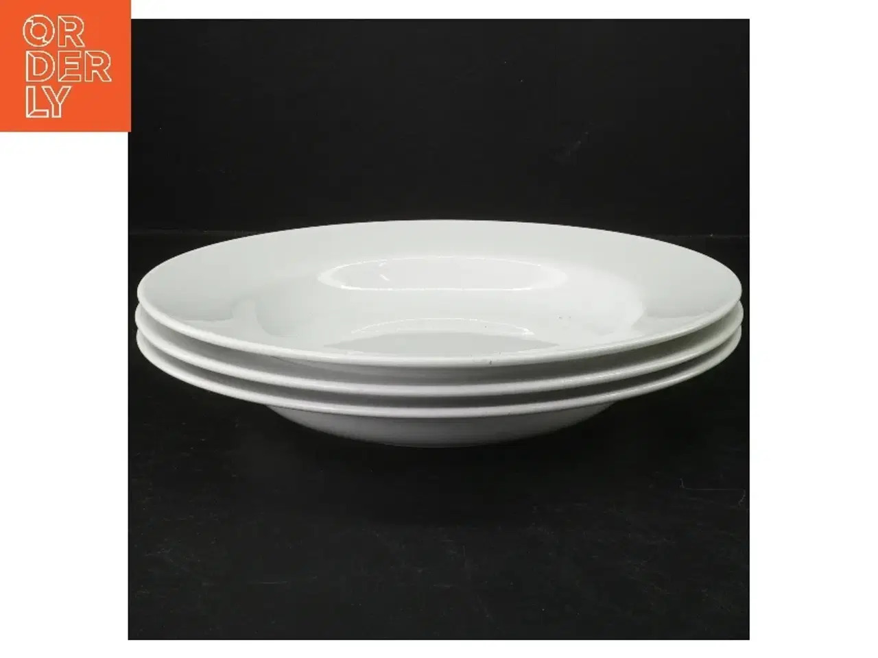 Billede 1 - Hvide porcelænstallerkener (3 stk) fra IKEA (str. 25,5 cm)