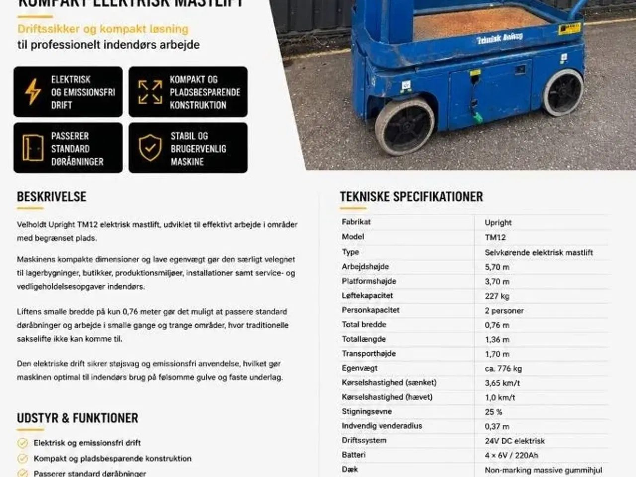 Billede 8 - UpRight TM12