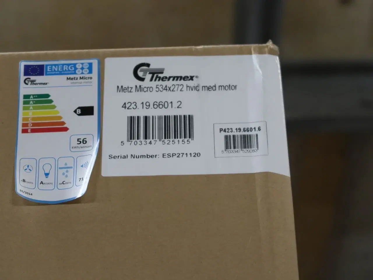 Billede 3 - Emhætte THERMEX Metz Micro 534x272 Hvid med Motor