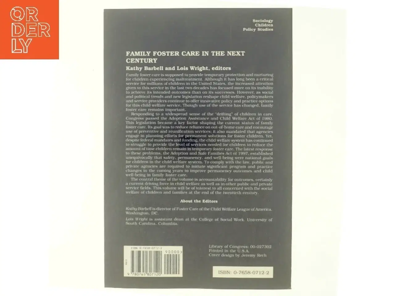 Billede 3 - Family Foster Care in the Next Century af Kathy Barbell, Lois Wright (Bog)