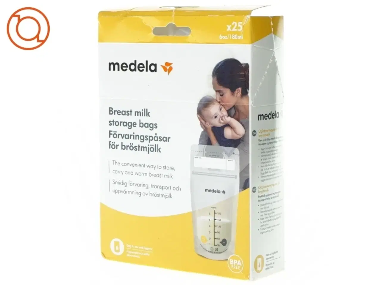 Billede 1 - Bryst mælks opbevaringspose fra Medela (str. 180 ml)