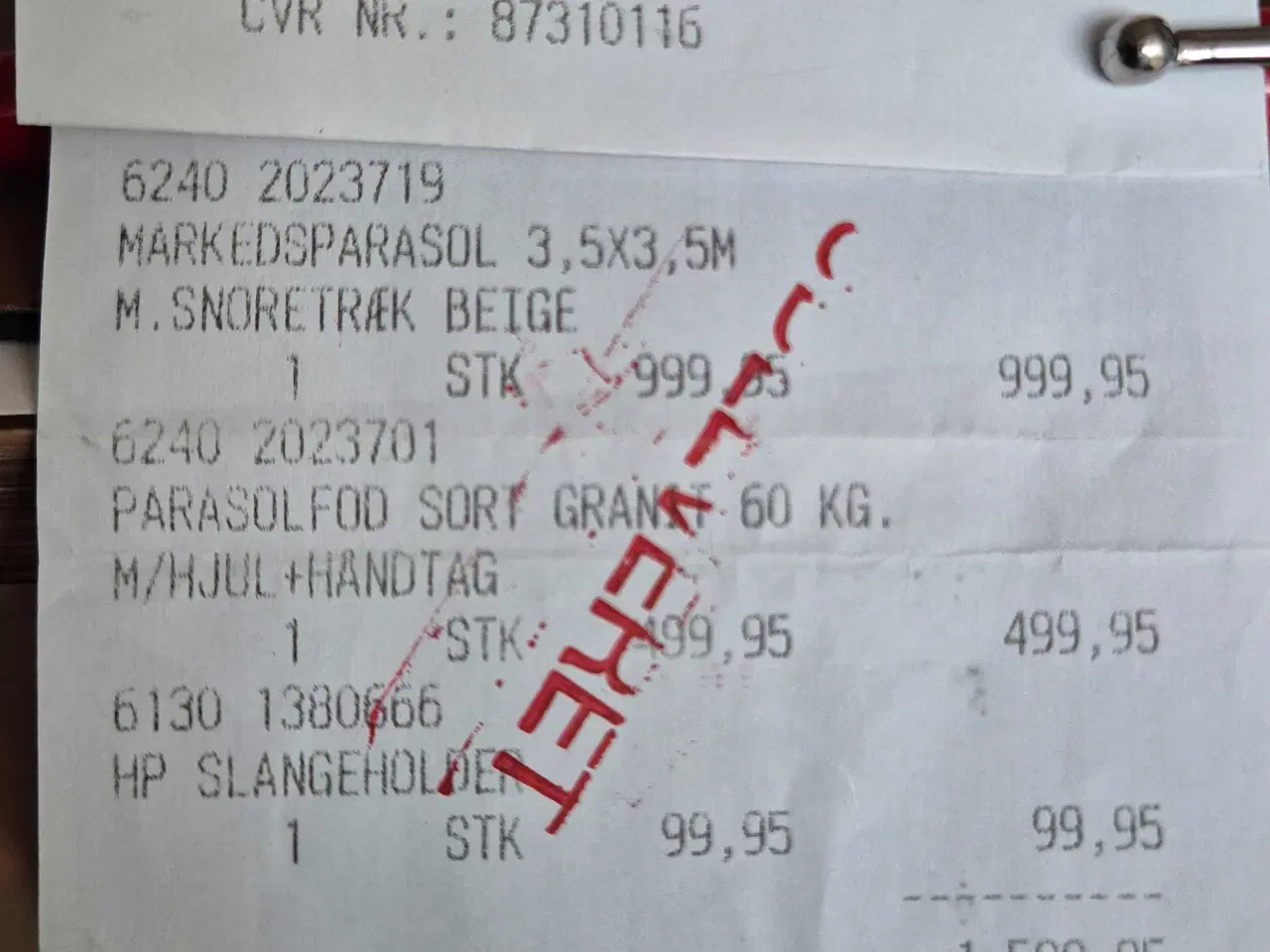 Billede 4 - Markeds parasol 3,5x3,5 Meter