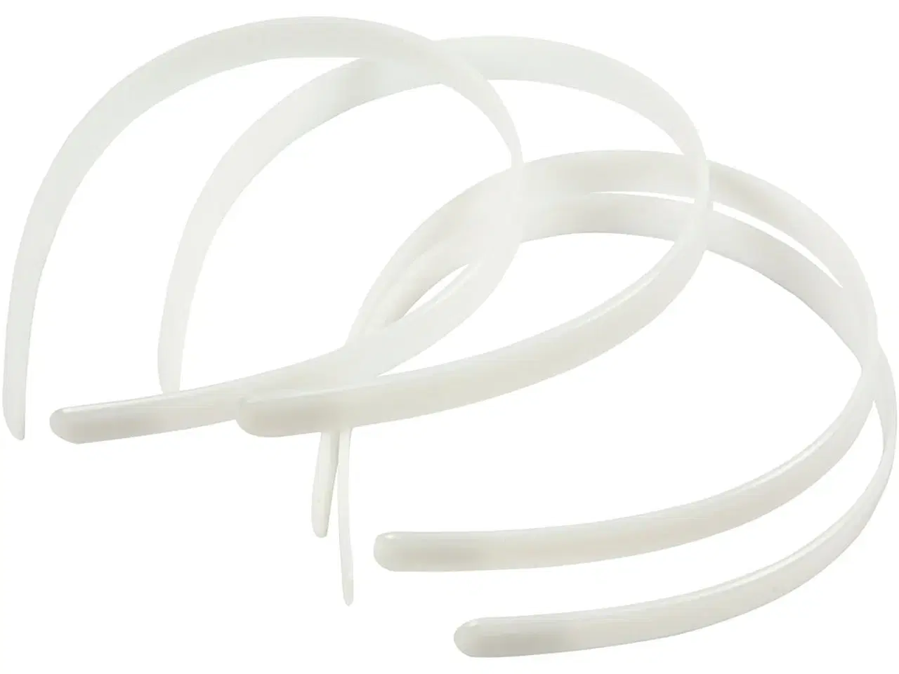 Billede 1 - Hvid Hårbøjle i Plast - 5 stk. á 13 mm