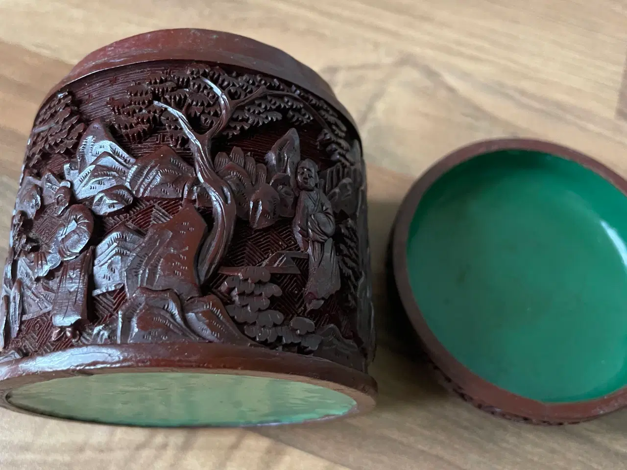 Billede 4 - Kinesisk lak krukke