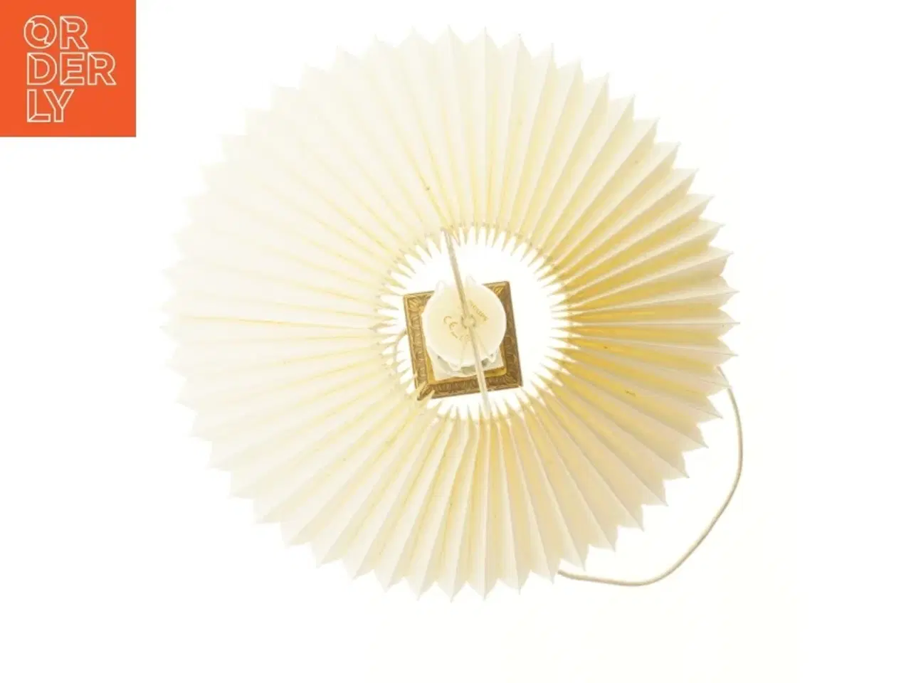 Billede 2 - Vintage bordlampe med plisseret skærm (str. 48 cm)