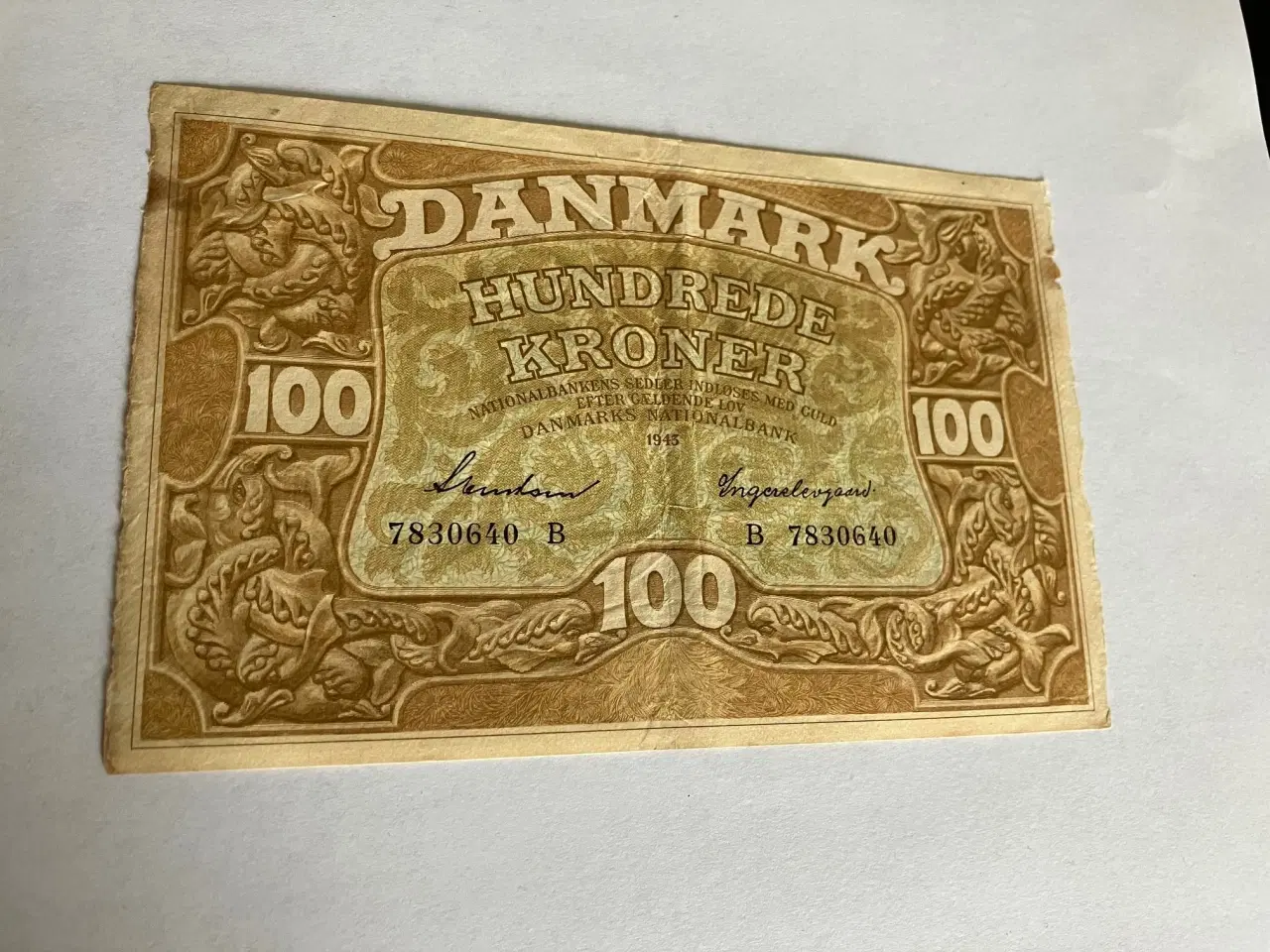Billede 1 - 100 Kroner 1943 B Danmark