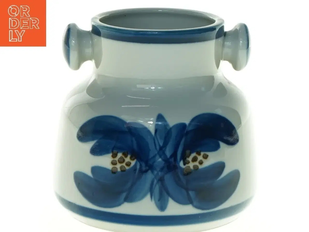 Billede 1 - Håndmalet vase fra Norden (str. 10 x 11 cm)