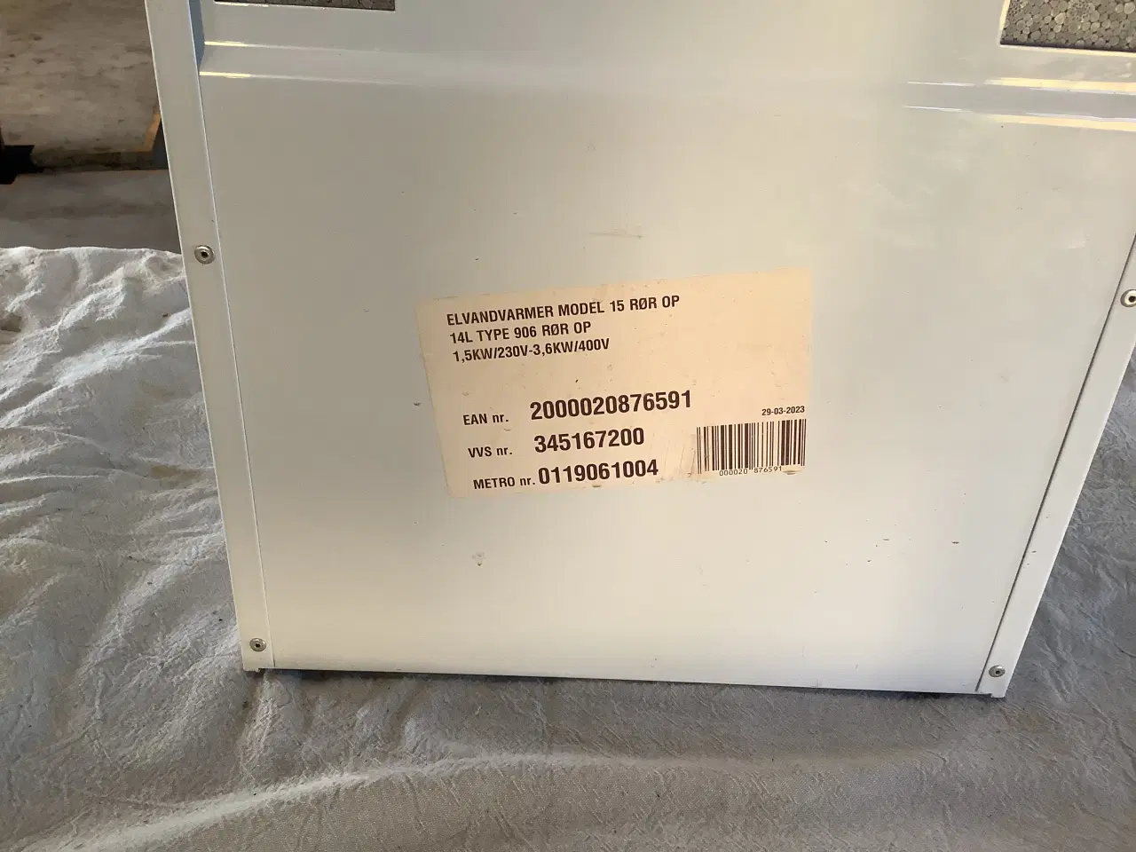 Billede 3 - El vandvarmer 14 l.