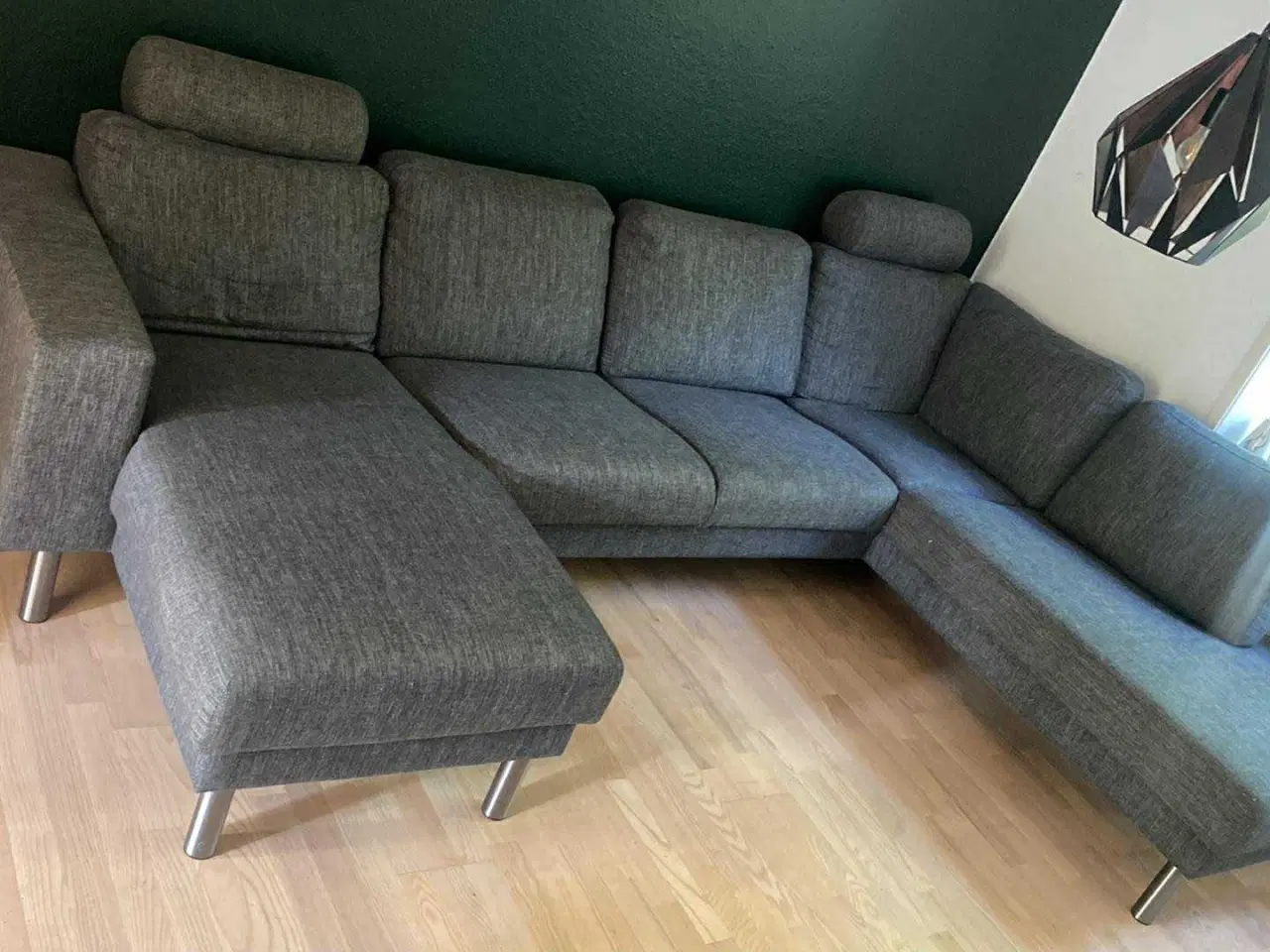 Billede 2 - Gråmeleret sofa til 5 personer 