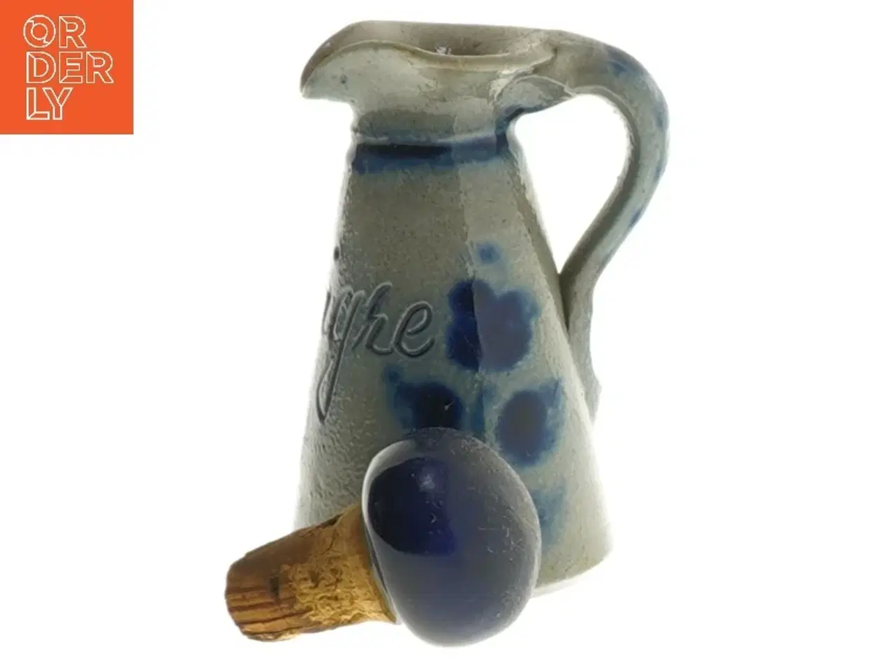 Billede 2 - Keramikflaske med korkprop (str. 9,5 cm)