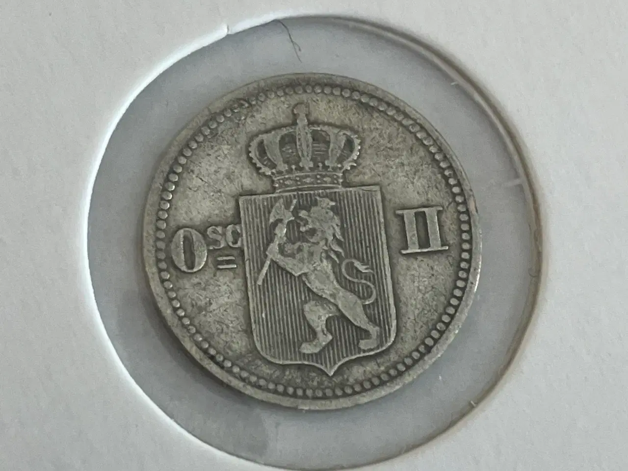 Billede 2 - 10 øre (3 Skilling ) 1874 Norge