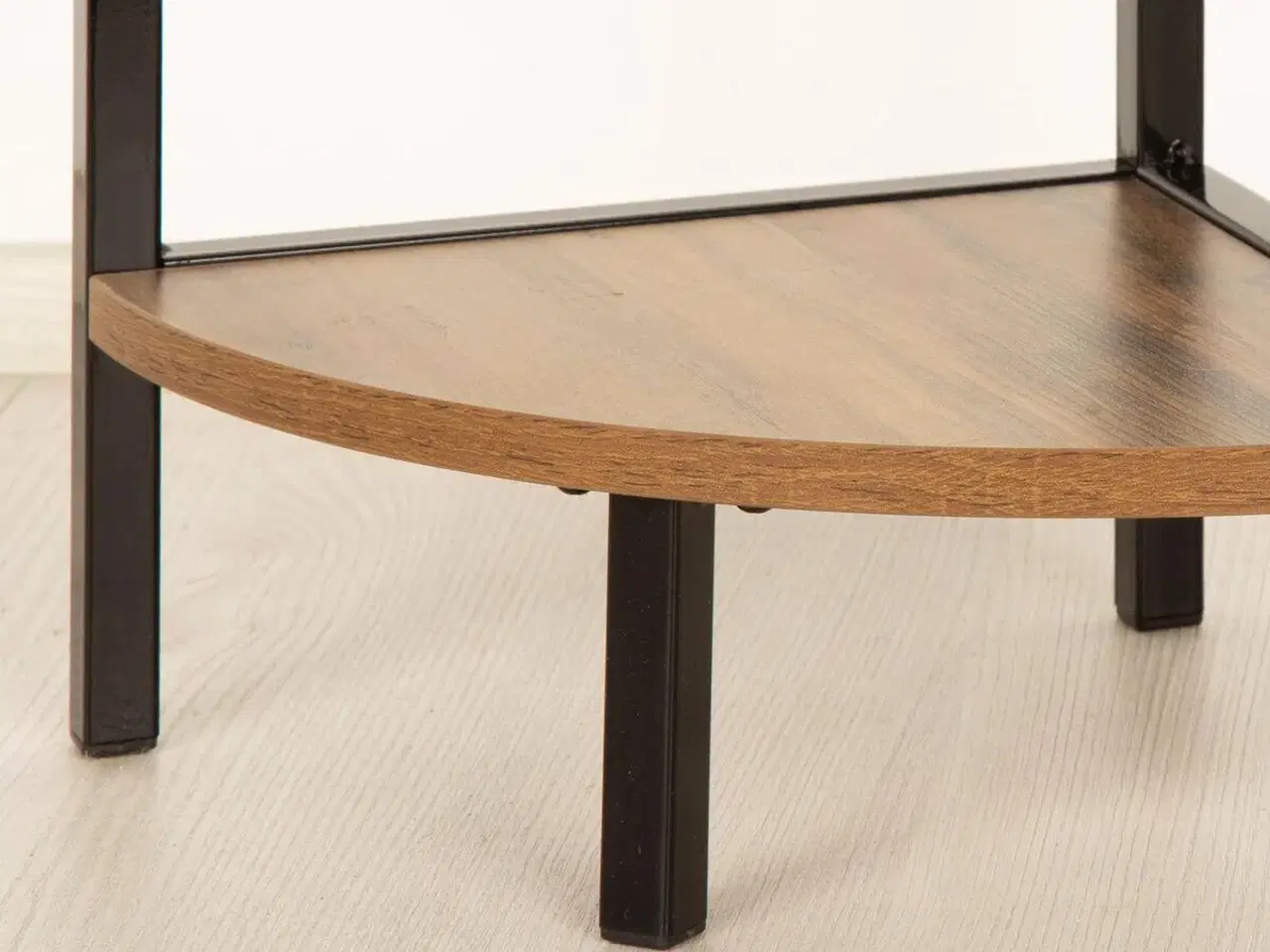 Billede 3 - Hjørnereol Max Home - sort jern og træ MDF, 24 × 80 × 24 cm