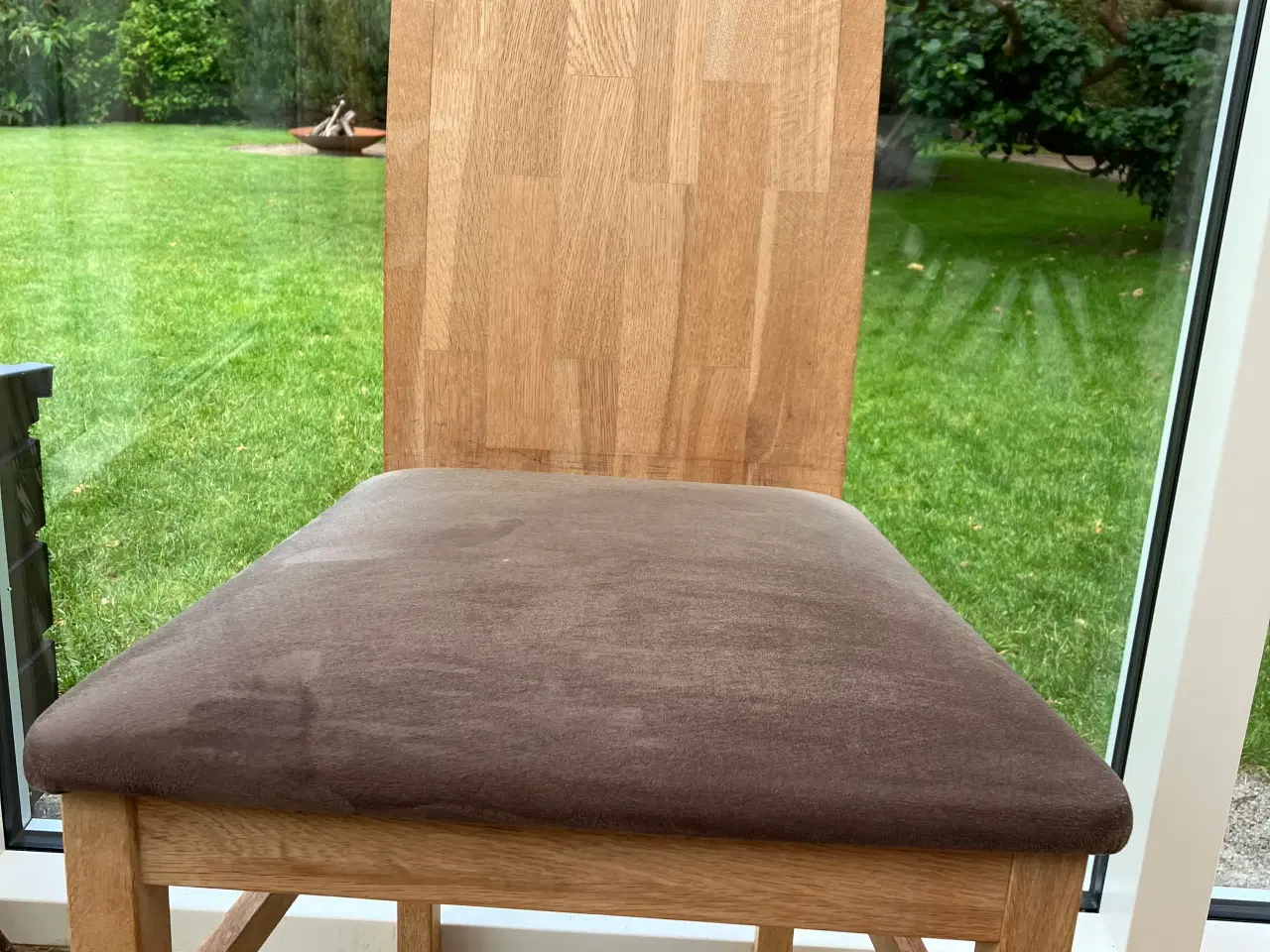 Billede 3 - 6 x Spisebordstole i træ med høj ryg