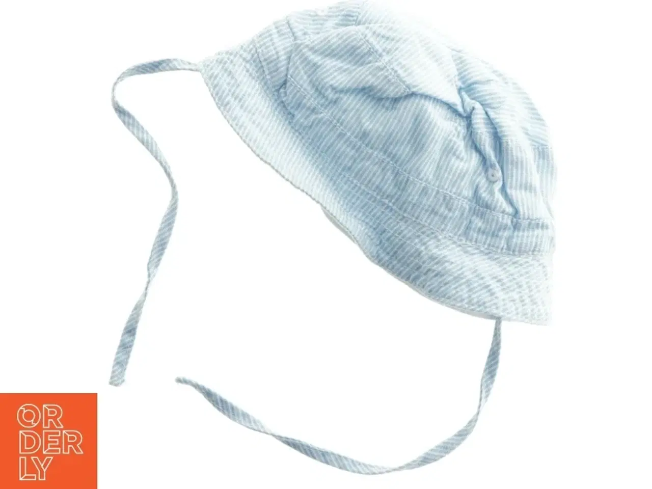 Billede 1 - Blå og hvid stribet solhat til baby fra H&M (str. 56)