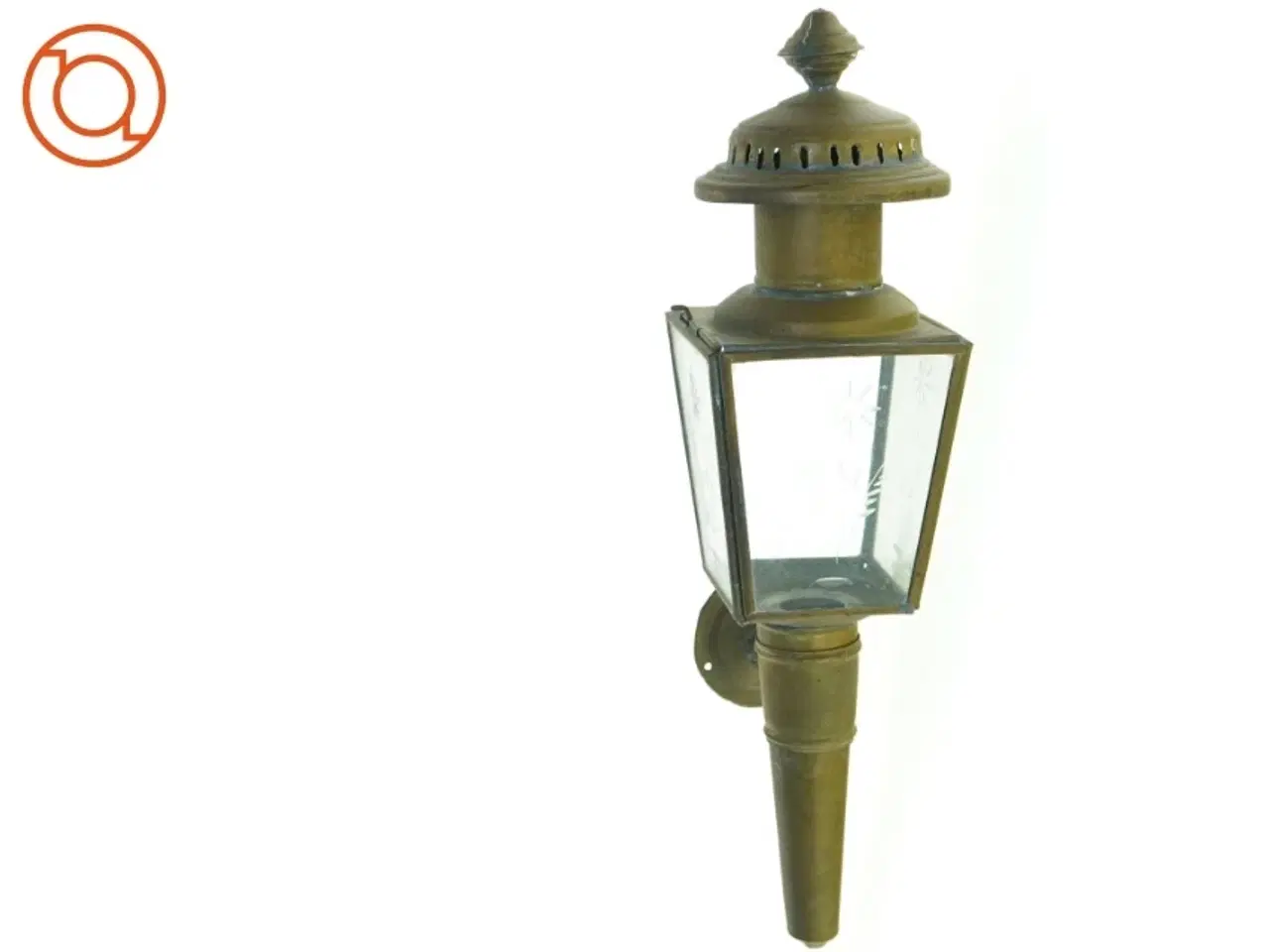Billede 1 - Antik udendørslampe (str. 39 x 11 cm)