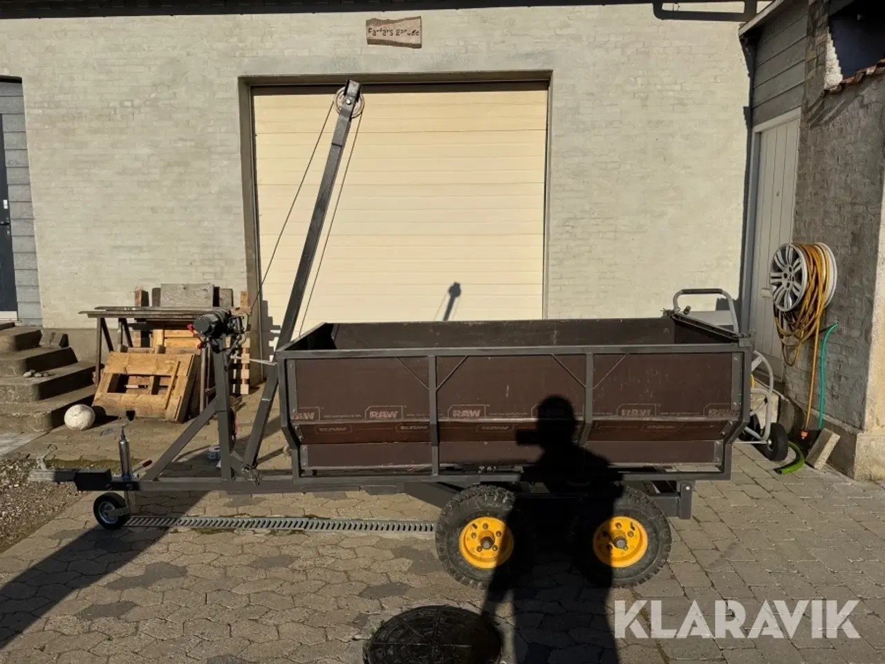 Billede 5 - ATV Trailer hjemme lavet med tipfunktions