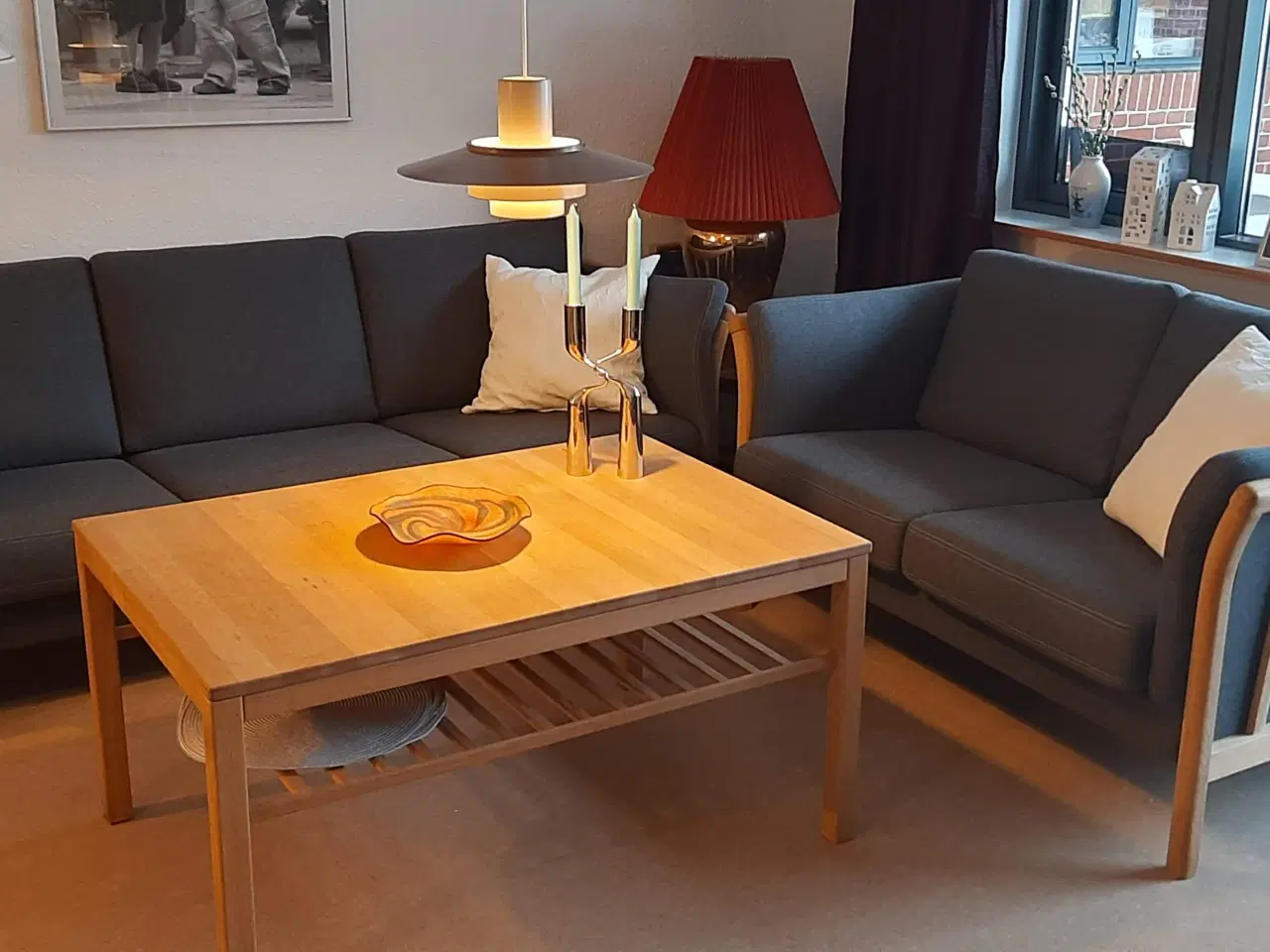 Billede 1 - 3+2 personers sofasæt og sofabord!