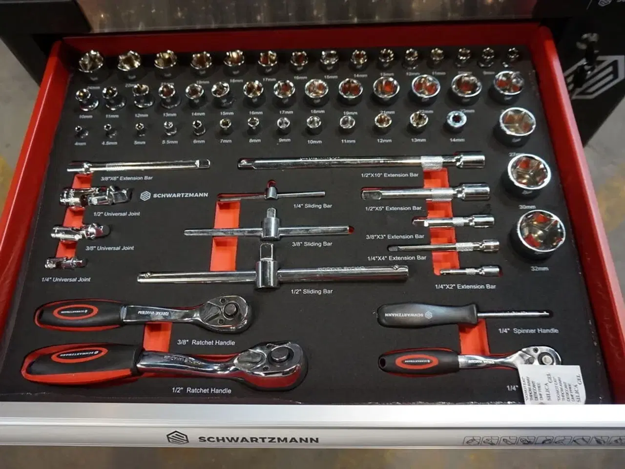 Billede 3 - Schwartzmann værktøjsvogn. Seks skuffer inkl. værktøj Red/Black