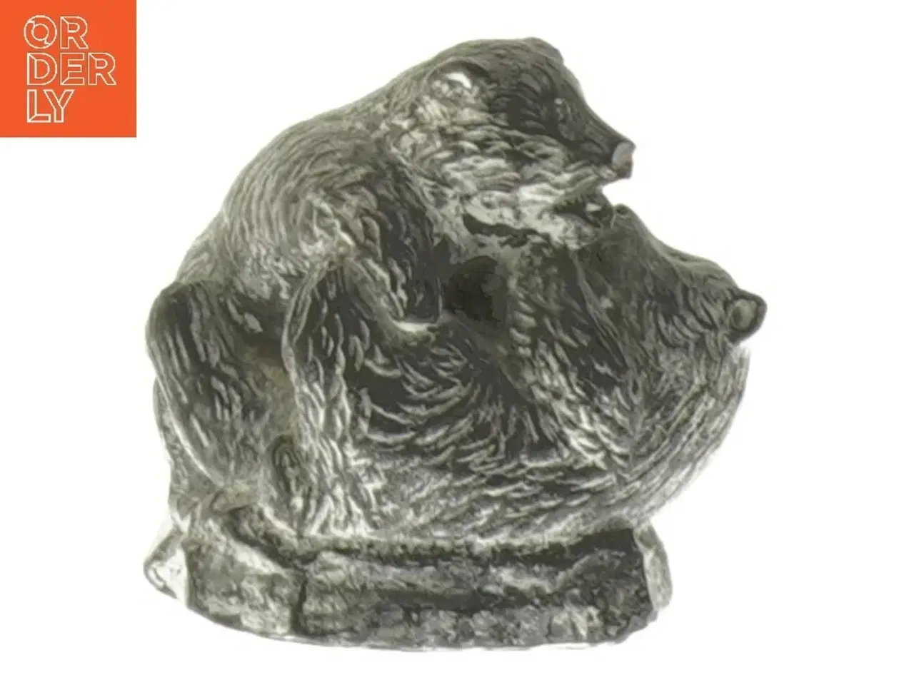 Billede 1 - Inuit figur i sten - Isbjørne (A Wolf Original), str. 5,5x4,5x6 cm